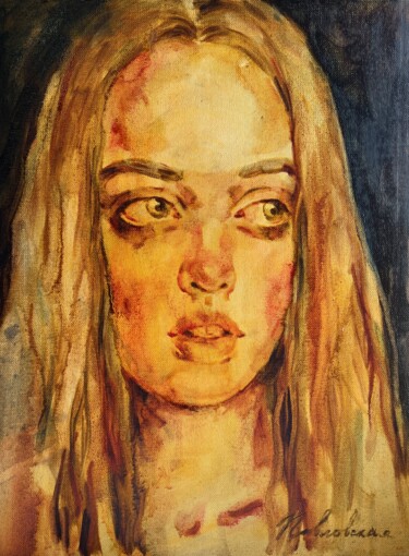Pintura titulada ""You just need to l…" por Isolde Pavlovskaya, Obra de arte original, Oleo Montado en Cartulina