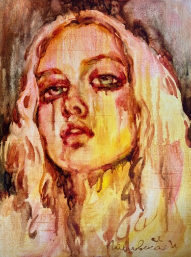 Painting titled "You don't need to l…" by Isolde Pavlovskaya, Original Artwork, Oil Mounted on Cardboard