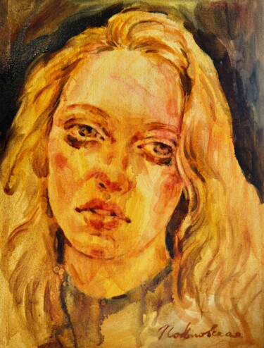 Painting titled "Memory lane" by Isolde Pavlovskaya, Original Artwork, Oil Mounted on Cardboard