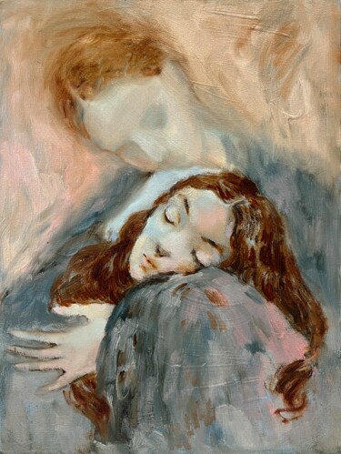 Pintura intitulada "Invisible support" por Isolde Pavlovskaya, Obras de arte originais, Óleo Montado em Cartão