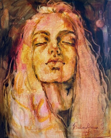 Картина под названием ""The universe insid…" - Isolde Pavlovskaya, Подлинное произведение искусства, Масло Установлен на кар…