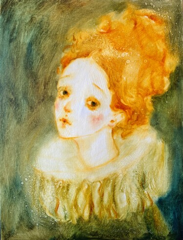 Painting titled "Antoinette" by Isolde Pavlovskaya, Original Artwork, Oil Mounted on Cardboard