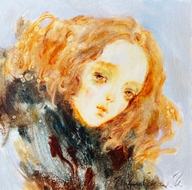 Painting titled "Quiet Hopes" by Isolde Pavlovskaya, Original Artwork, Oil Mounted on Cardboard
