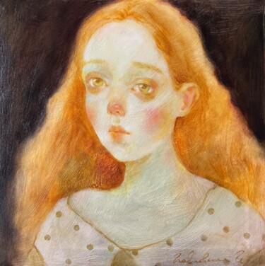 Painting titled "Pure soul" by Isolde Pavlovskaya, Original Artwork, Oil Mounted on Wood Stretcher frame