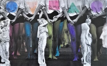Collages intitulée "The Girls." par Isra, Œuvre d'art originale, Collages