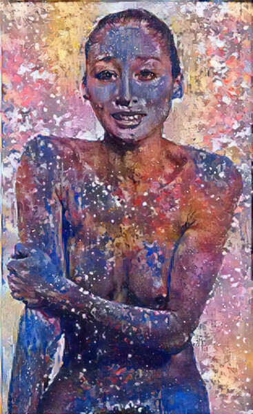 Цифровое искусство под названием "Cry Girl" - Isra, Подлинное произведение искусства, Манипулированная фотография