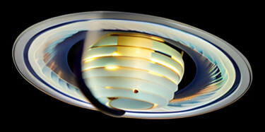 Arts numériques intitulée "Planet Saturn1" par Isra, Œuvre d'art originale, Photographie manipulée