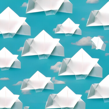 Digital Arts με τίτλο "Origami2" από Isra, Αυθεντικά έργα τέχνης, Εικόνα που δημιουργήθηκε με AI