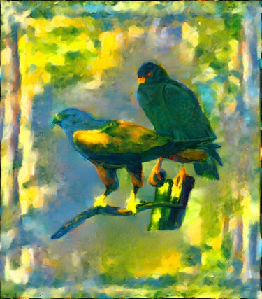 Artes digitais intitulada "Pigeons" por Isra, Obras de arte originais, Foto Montagem