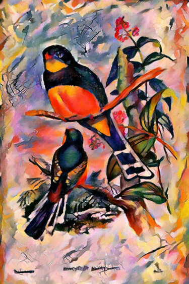 Arte digital titulada "Birds" por Isra, Obra de arte original, Foto-montaje