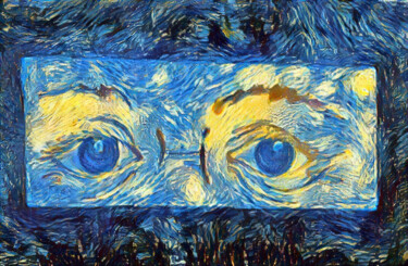 Digital Arts titled "Blue Eyes" by Isra, Original Artwork, Digital Photography