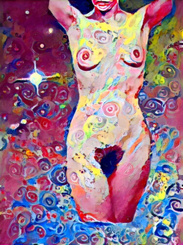 Digitale Kunst getiteld "Nude Woman" door Isra, Origineel Kunstwerk, Gemanipuleerde fotografie