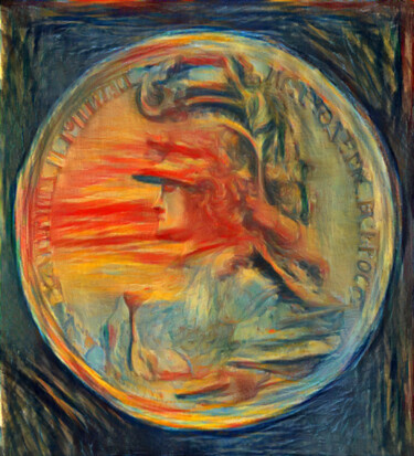 Digitale Kunst mit dem Titel "The Medal" von Isra, Original-Kunstwerk, Manipulierte Fotografie