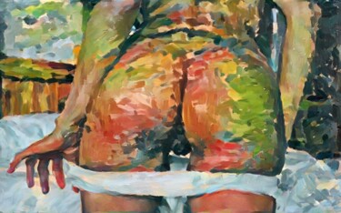 Arts numériques intitulée "Multicolored Ass" par Isra, Œuvre d'art originale, Photographie manipulée