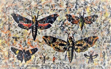 Arte digital titulada "Moths" por Isra, Obra de arte original, Fotografía manipulada