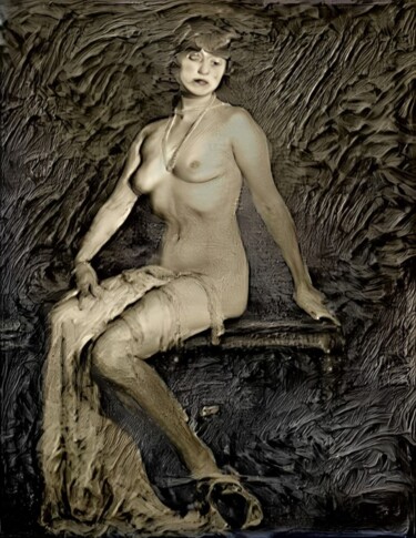 Artes digitais intitulada "The Naked Necklace" por Isra, Obras de arte originais, Fotografia Manipulada