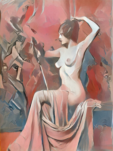 Digital Arts titled "The Greek Nude" by Isra, Original Artwork, Manipulated Photography