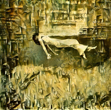 Цифровое искусство под названием "The Girl In The Gol…" - Isra, Подлинное произведение искусства, Цифровая фотография