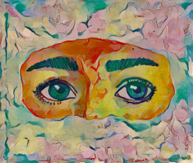 Arts numériques intitulée "Green Eyes" par Isra, Œuvre d'art originale, Photographie numérique