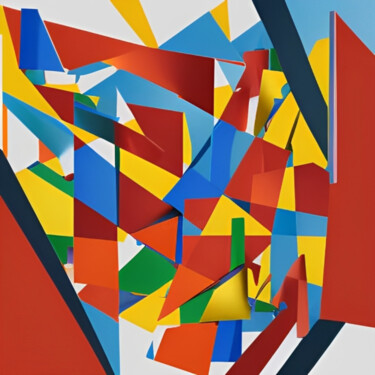Digitale Kunst mit dem Titel "Triángulos Multicol…" von Isra, Original-Kunstwerk, Manipulierte Fotografie