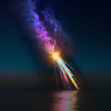 Digitale Kunst mit dem Titel "Color explosion" von Isra, Original-Kunstwerk, KI-generiertes Bild