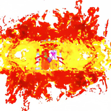 Arts numériques intitulée "Blurred Flag Of Spa…" par Isra, Œuvre d'art originale, Image générée par l'IA