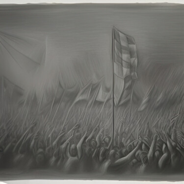 Digital Arts titled "Pencil Flags" by Isra, Original Artwork, AI generated image
