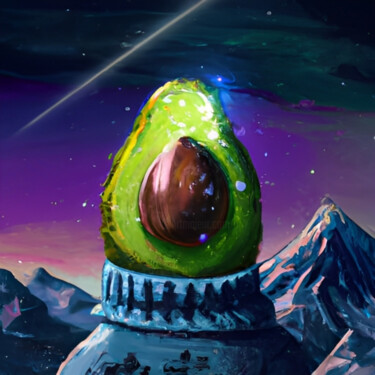 Arte digital titulada "Avocado" por Isra, Obra de arte original, Imagen generada por IA