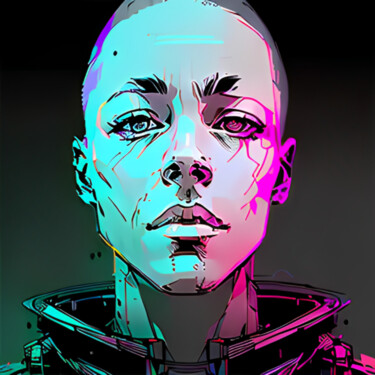 Digital Arts titled "Portrait-x" by Isra, Original Artwork, AI generated image