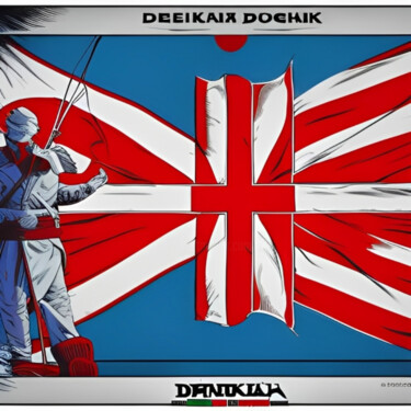 Digitale Kunst getiteld "Denmark" door Isra, Origineel Kunstwerk, AI gegenereerde afbeelding