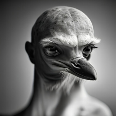 Digitale Kunst mit dem Titel "Bird Face" von Isra, Original-Kunstwerk, Digitale Fotografie