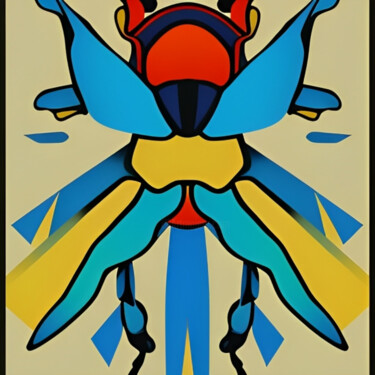 Цифровое искусство под названием "Abstract Beetle" - Isra, Подлинное произведение искусства, Цифровая фотография