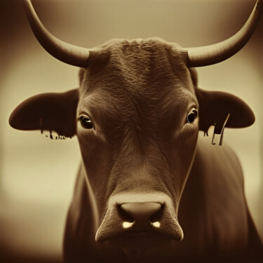 Arts numériques intitulée "Bull" par Isra, Œuvre d'art originale, Photographie numérique