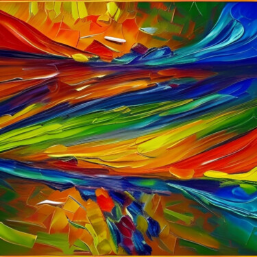 Arts numériques intitulée "Multicolored Abstra…" par Isra, Œuvre d'art originale, Photographie numérique