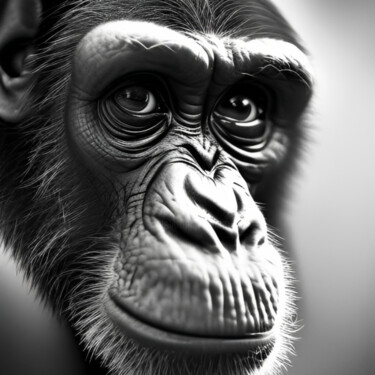 Arte digital titulada "Chimpancé" por Isra, Obra de arte original, Fotografía digital