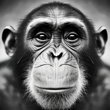 Digital Arts με τίτλο "Chimpancéx1" από Isra, Αυθεντικά έργα τέχνης, Ψηφιακή φωτογραφία