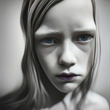 Digitale Kunst mit dem Titel "B&W Facex9" von Isra, Original-Kunstwerk, Digitale Fotografie