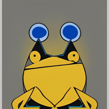 Digitale Kunst mit dem Titel "Abstract Frog" von Isra, Original-Kunstwerk, Digitale Fotografie