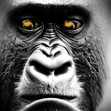 Digitale Kunst mit dem Titel "Gorila" von Isra, Original-Kunstwerk, Digitale Fotografie