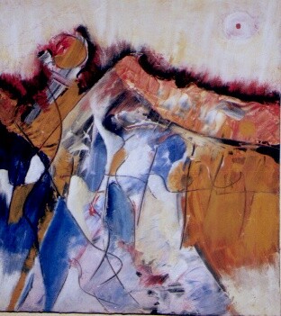 Painting titled "la marche" by Issback, Original Artwork