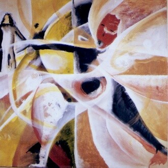 Painting titled "regard de femme" by Issback, Original Artwork