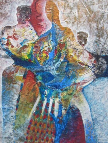 Peinture intitulée "vie en couleur" par Issback, Œuvre d'art originale