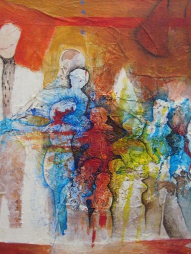 Peinture intitulée "femme du vent" par Issback, Œuvre d'art originale