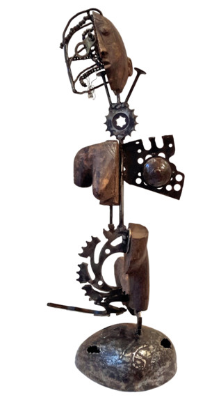 Sculpture titled "Observatrice. / obs…" by Issiaka Savadogo, Original Artwork, Mixed Media