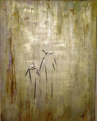 Peinture intitulée "Père et fils" par Istok, Œuvre d'art originale
