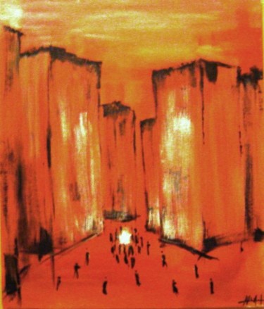 Peinture intitulée "le feu qui nous reu…" par Istok, Œuvre d'art originale