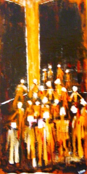 Peinture intitulée "exode 2" par Istok, Œuvre d'art originale