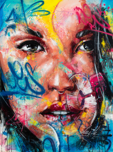 Delia Pintura titulada "Delia" por Istraille, Obra de arte original, Acrílico