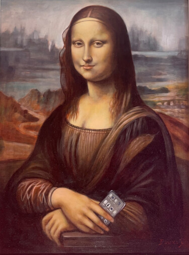 Painting titled "Mona Lisa" by István Ducsai, Original Artwork, Oil