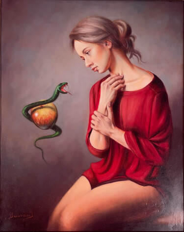 Pintura titulada "Temptation" por István Ducsai, Obra de arte original, Oleo